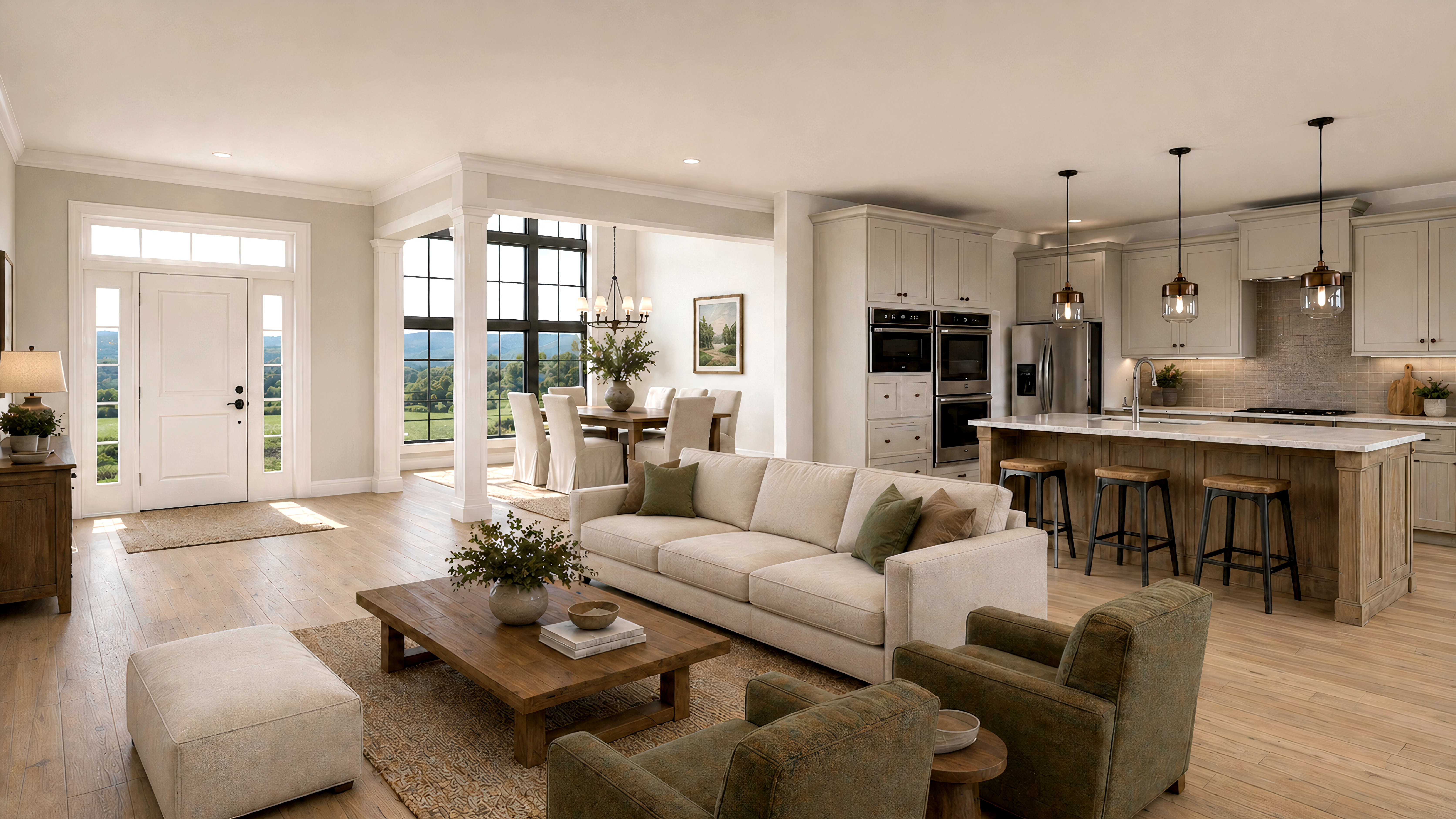Foxstone living and kitchen